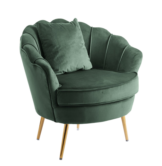 Fauteuil Belle donkergroen velvet