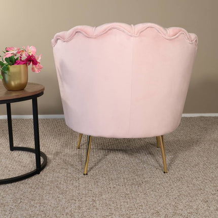 Tweedekans model: Fauteuil Belle roze velvet