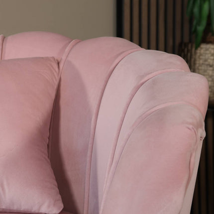 Tweedekans model: Fauteuil Belle roze velvet