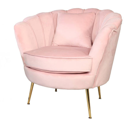 Tweedekans model: Fauteuil Belle roze velvet