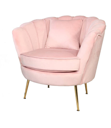 Tweedekans model: Fauteuil Belle roze velvet