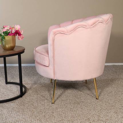 Tweedekans model: Fauteuil Belle roze velvet