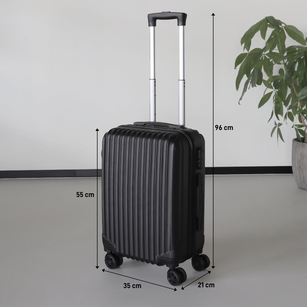 DAZZLEEX Reizen Bagage Protector Case PVC Bagage Cover Koffer Beschermhoes Transparant en Zwart 22 inch DAZZLEEX Reizen Bagage Protector Case PVC Bagage Cover Koffer Beschermhoes Transparant en Zwart 22 inch