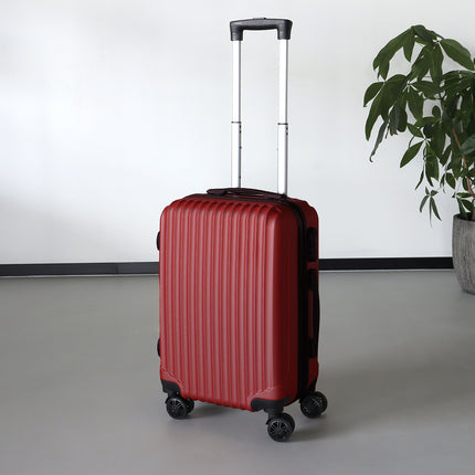 Handbagage koffer 55cm rood 4 wielen trolley met pin slot reiskoffer