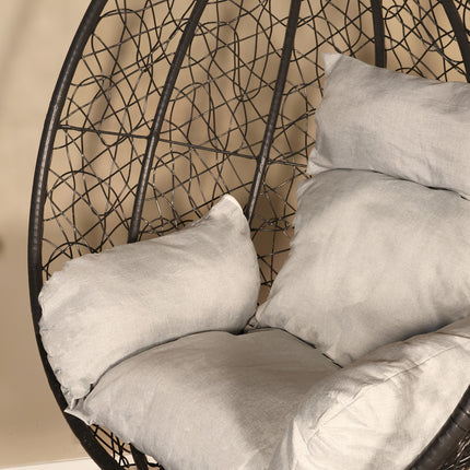 Ei hangstoel zwart Roundabout