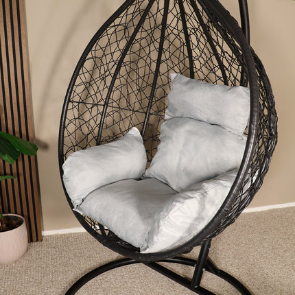 Ei hangstoel zwart Roundabout