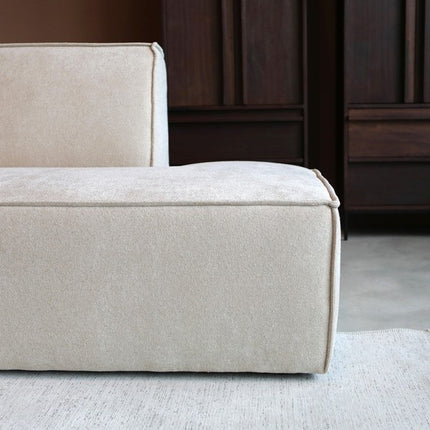 Hoekbank Enzo beige polyester 280cm links