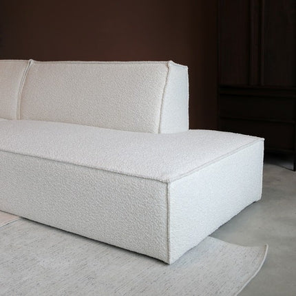 Hoekbank Enzo naturel polyester 280cm links