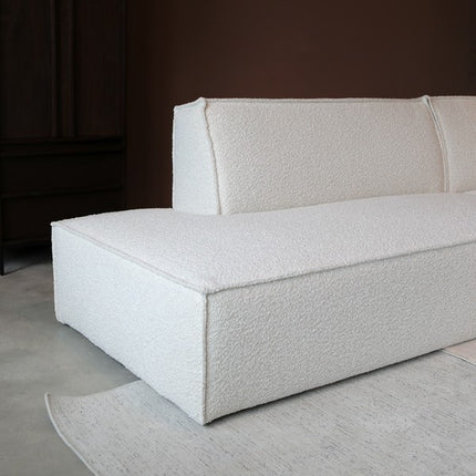 Hoekbank Enzo naturel loungebank 280cm polyester bankstel rechts