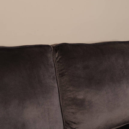 Hoekbank Hilde 270cm donkergrijs velvet links
