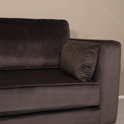 Hoekbank Hilde 270cm donkergrijs velvet links