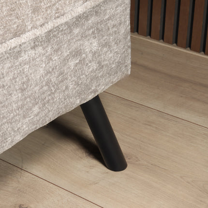 Hoekbank Lizza grijs chenille 270cm links en rechts