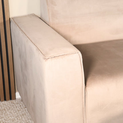 Hoekbank Riley champagne velvet 270cm rechts
