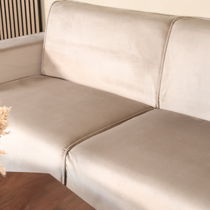 Hoekbank Riley champagne velvet 270cm rechts