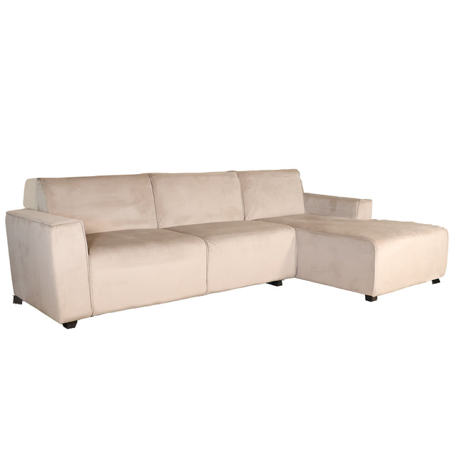 Hoekbank Riley champagne velvet 270cm rechts