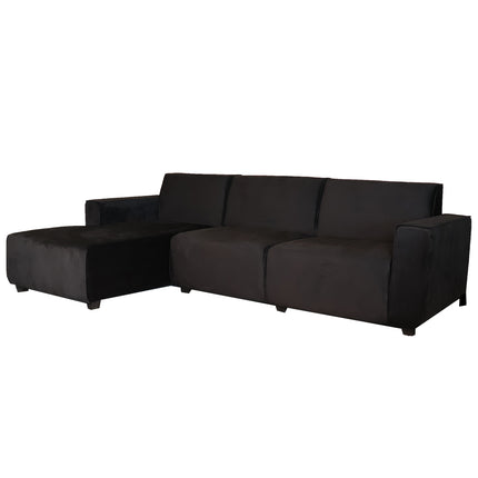 Hoekbank Riley zwart velvet 270cm links