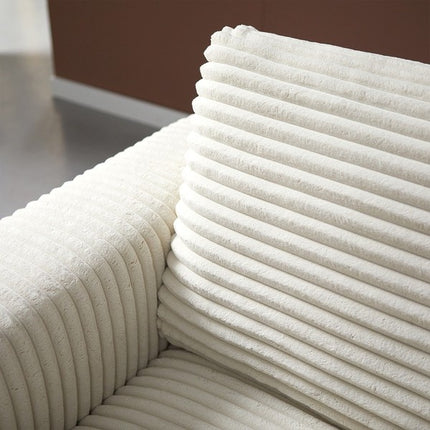 Hoekbank Uno creme polyester 300cm rechts