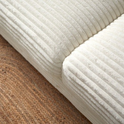Hoekbank Uno creme polyester 300cm rechts