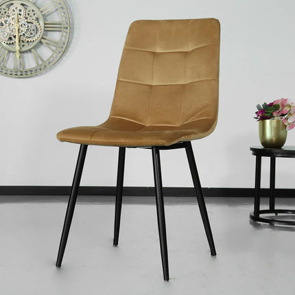 Eetkamerstoel bruin velvet Catoo