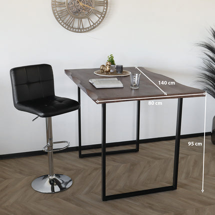 Bartafel Loisa 140cm lichtbruin mangohout