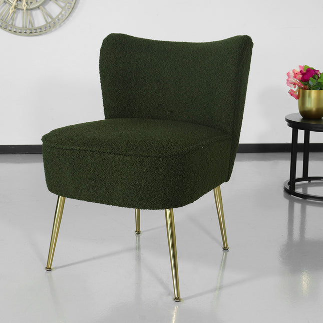 Fauteuil zitbank 1 persoons Teddy groen stoel