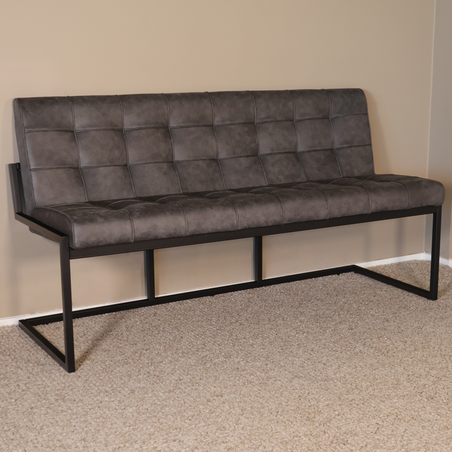 Eetkamerbank Vito 160cm antraciet microvezel