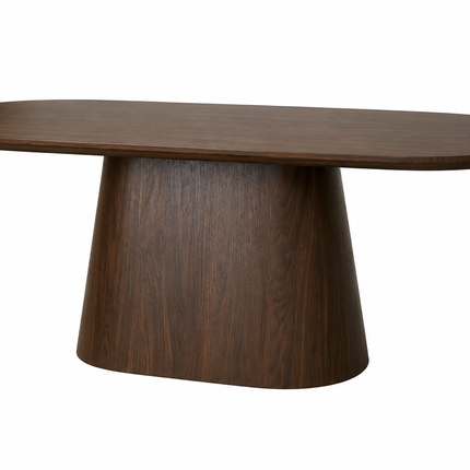 Eettafel Japandi ovaal Saga 210cm walnoot MDF