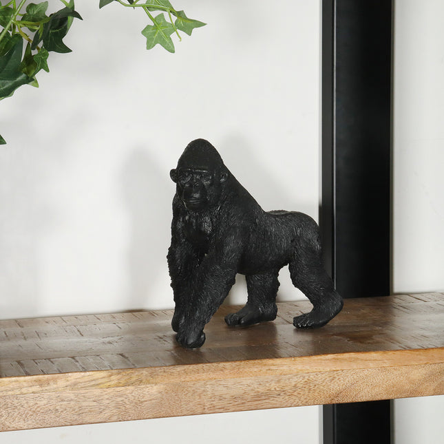 Zwart ornament Gorilla decoratief beeld