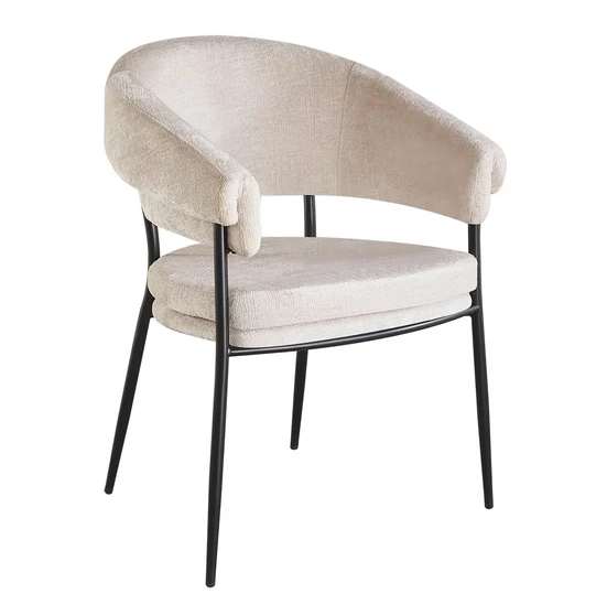 SET DEAL 6 stuks: Eetkamerstoel Japandi Julian lichtgrijs stof