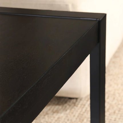 Salontafel rechthoekig zwart mangohout 100cm Lotus