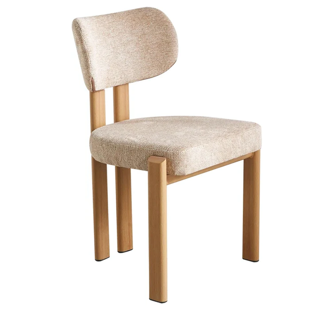 SET DEAL 4 stuks: Eetkamerstoel Japandi bruin Naomi lichtbruin