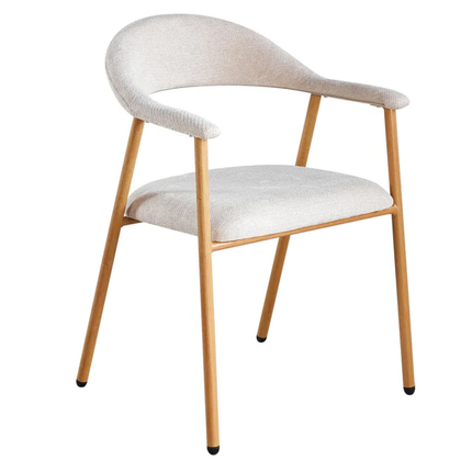 SET DEAL 4 stuks: Eetkamerstoel Japandi beige Mika lichtbruin