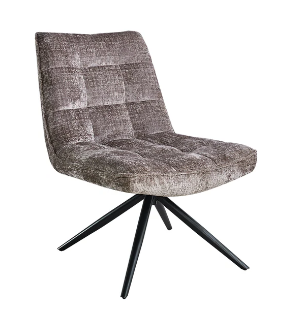 Draaibare fauteuil Rosa bruin chenille