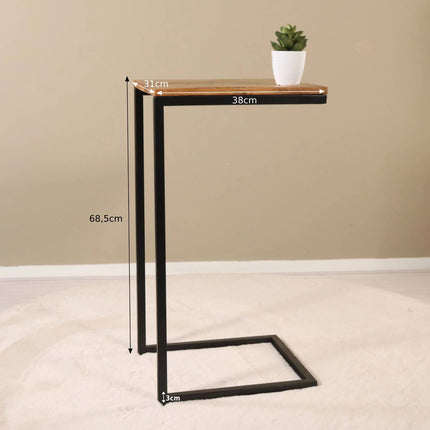 Bijzettafel Jerry 70cm bruin mangohout