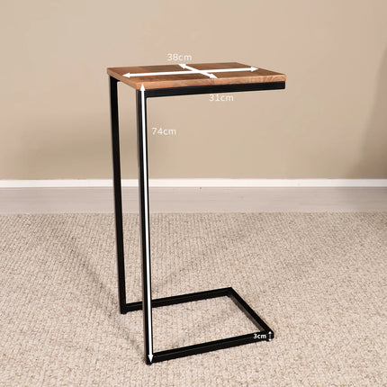 Bijzettafel Jerry 74cm bruin mangohout