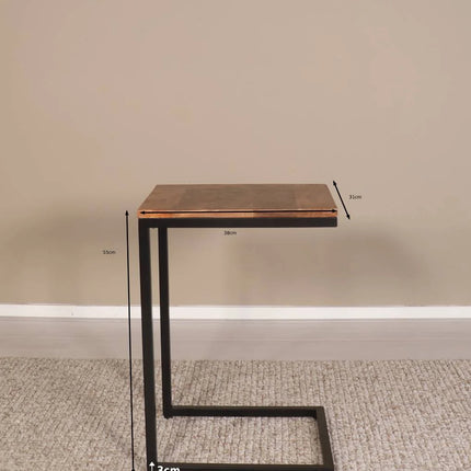 Bijzettafel Jerry 55cm lichtbruin mangohout