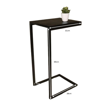 Bijzettafel Jerry 68cm zwart mangohout