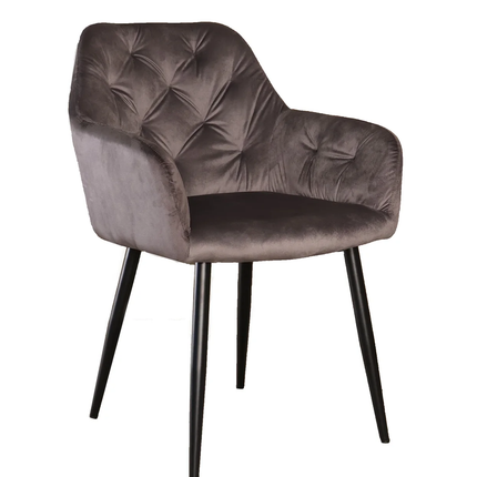 Eetkamerstoel antraciet velvet Paco