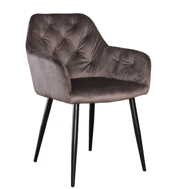 Eetkamerstoel antraciet velvet Paco