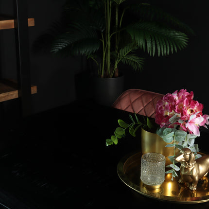 Tweedekans model: Eettafel langwerpig mangohout 160cm zwart John langwerpige tafel duurzaam mango eetkamertafel