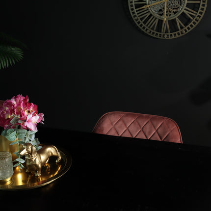 Tweedekans model: Eettafel langwerpig mangohout 160cm zwart John langwerpige tafel duurzaam mango eetkamertafel