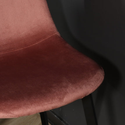 SET DEAL: 6 Eetkamerstoelen oud roze velvet Simpy