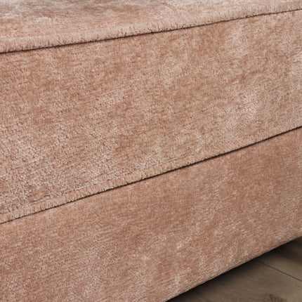 Hoekbank design Lizza 270cm bank taupe chenille loungebank zowel links als rechts bankstel