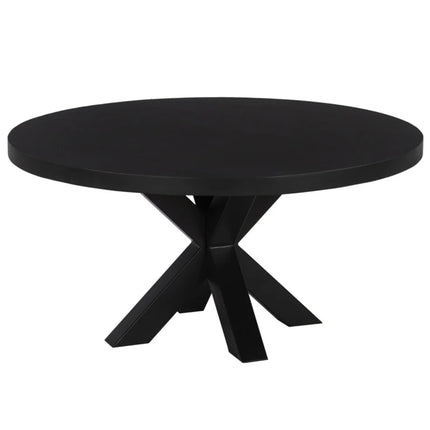 Salontafel rond zwart mangohout 90cm Jesse