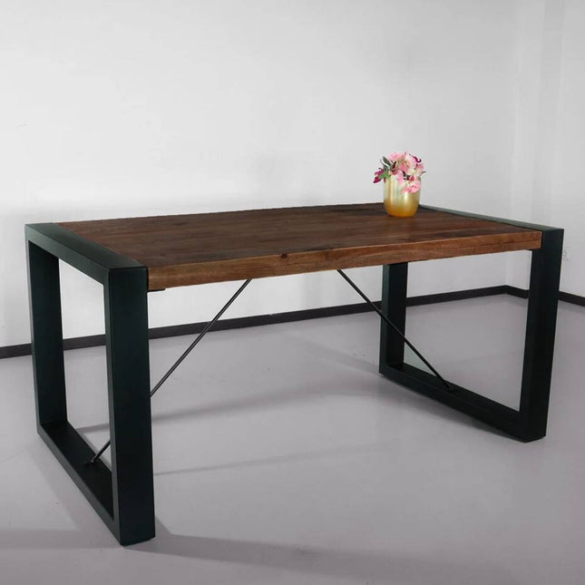 Eettafel rechthoekig mangohout Jonas 160cm duurzaam mango tafel eetkamertafel hout