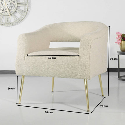 Fauteuil Joy beige teddy