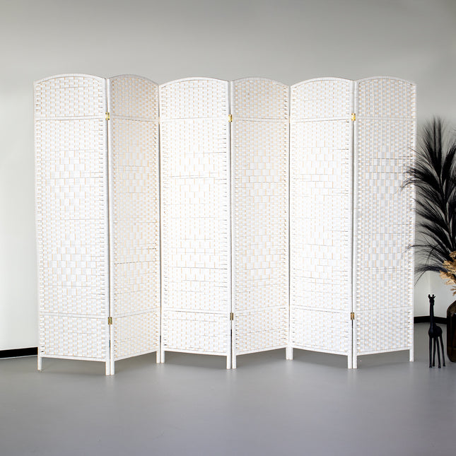 Kamerscherm Flora wit 300cm