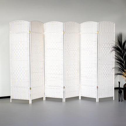 Kamerscherm Flora wit 300cm