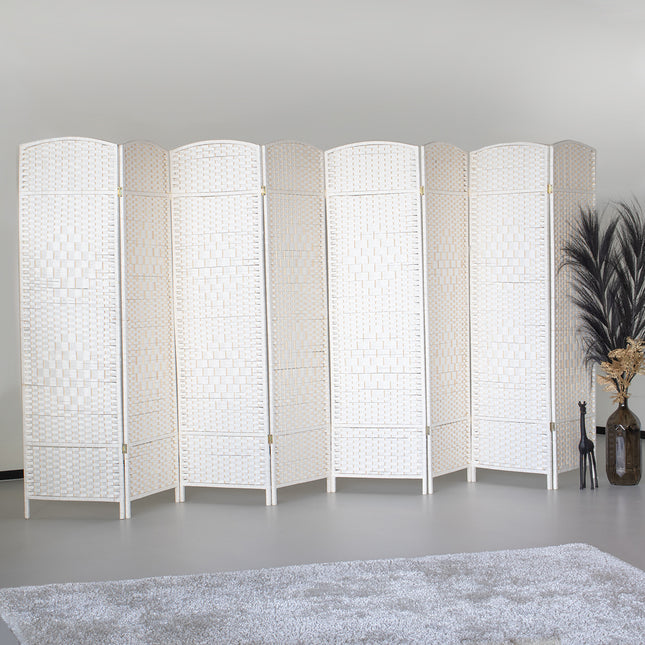 Kamerscherm Ilse wit 400cm