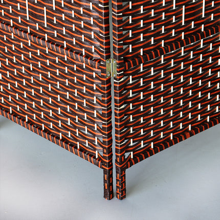 Kamerscherm Rosa zwart rood 200cm
